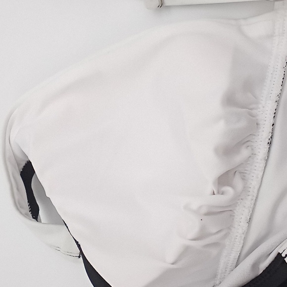 DKNY Plunging Colorblocked One-Piece Swimsuit Black White 8 - Picture 11 of 14